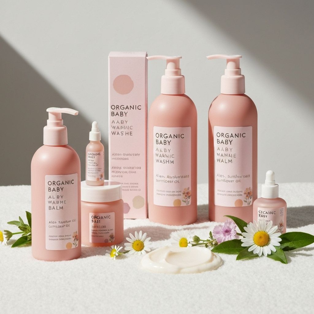 Organic baby skincare with lotion product